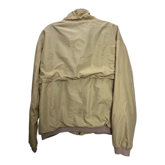 Vintage LL Bean Jacket Mens Medium Tan Bomber Plaid Vented Golf Lightweight - Picture 2 of 8